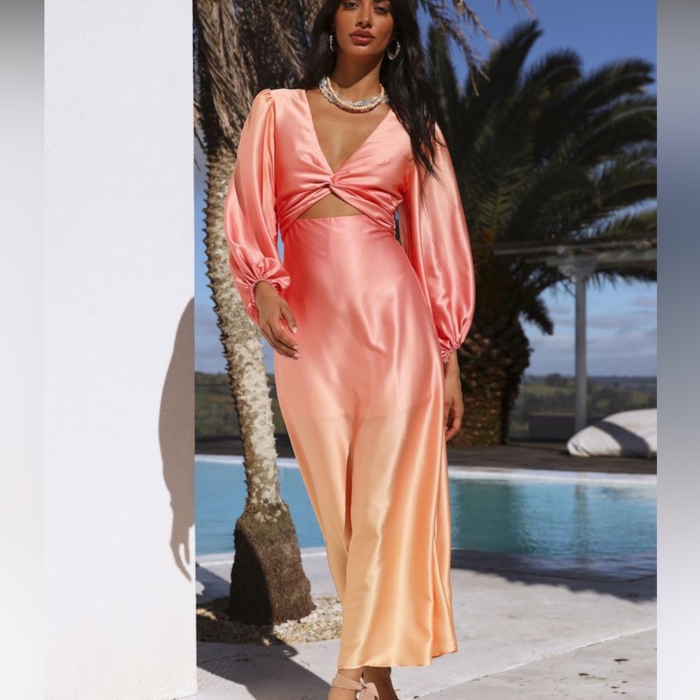 Hello Molly Peach Maxi Dress